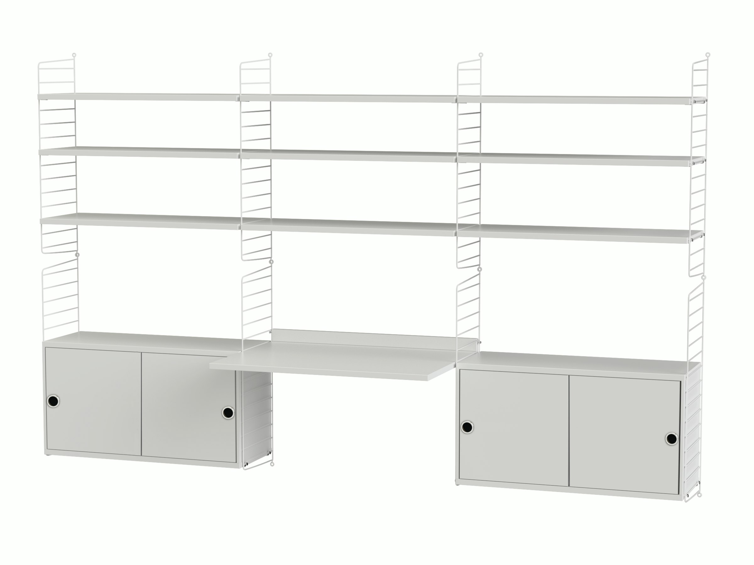 String Workspace Cabinet Shelving - Configuration F