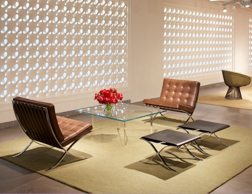 Barcelona Chair, Barcelona Table, Barcelona Ottoman Barcelona Chair, Barcelona Table, Barcelona Ottoman