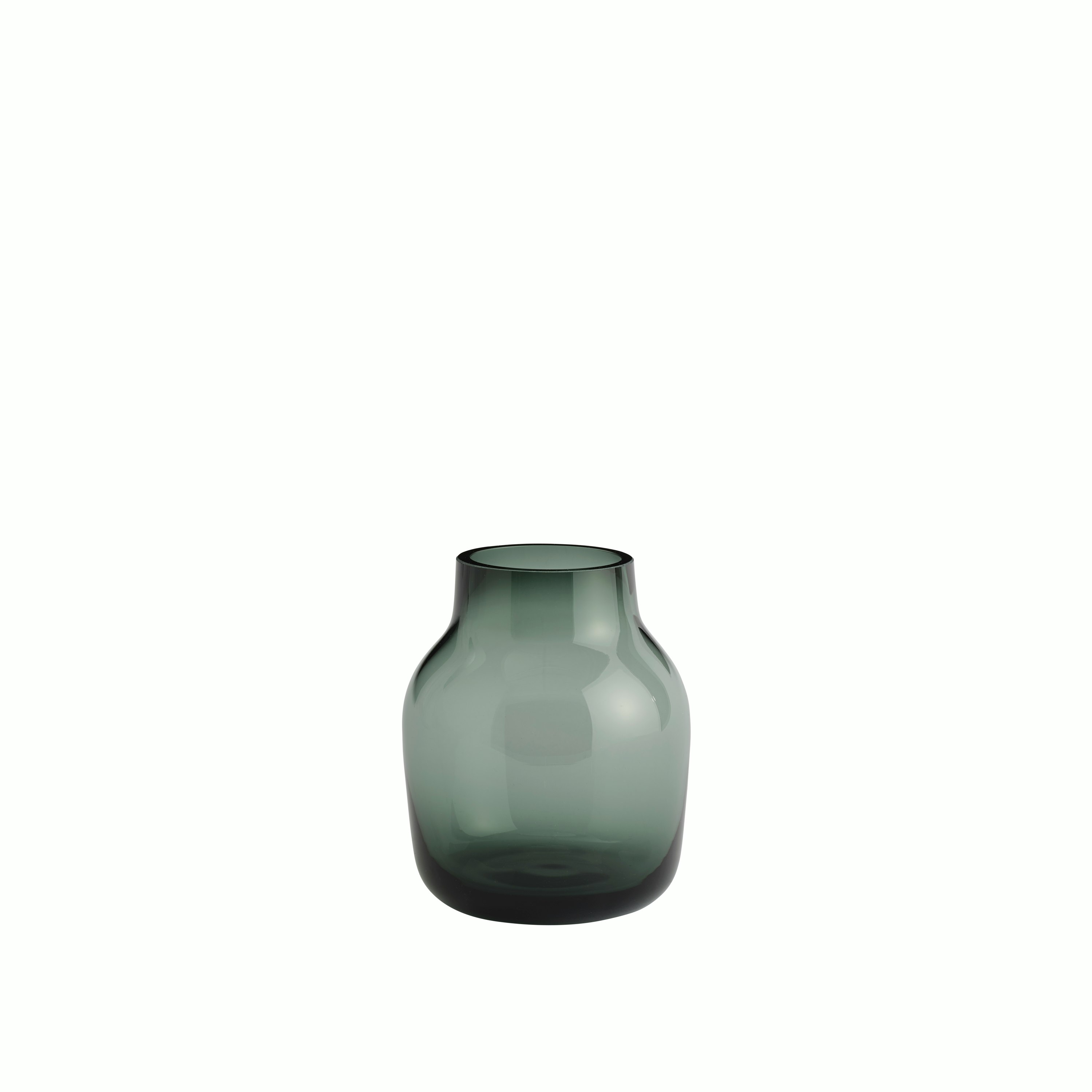 Silent vase 11 dark green