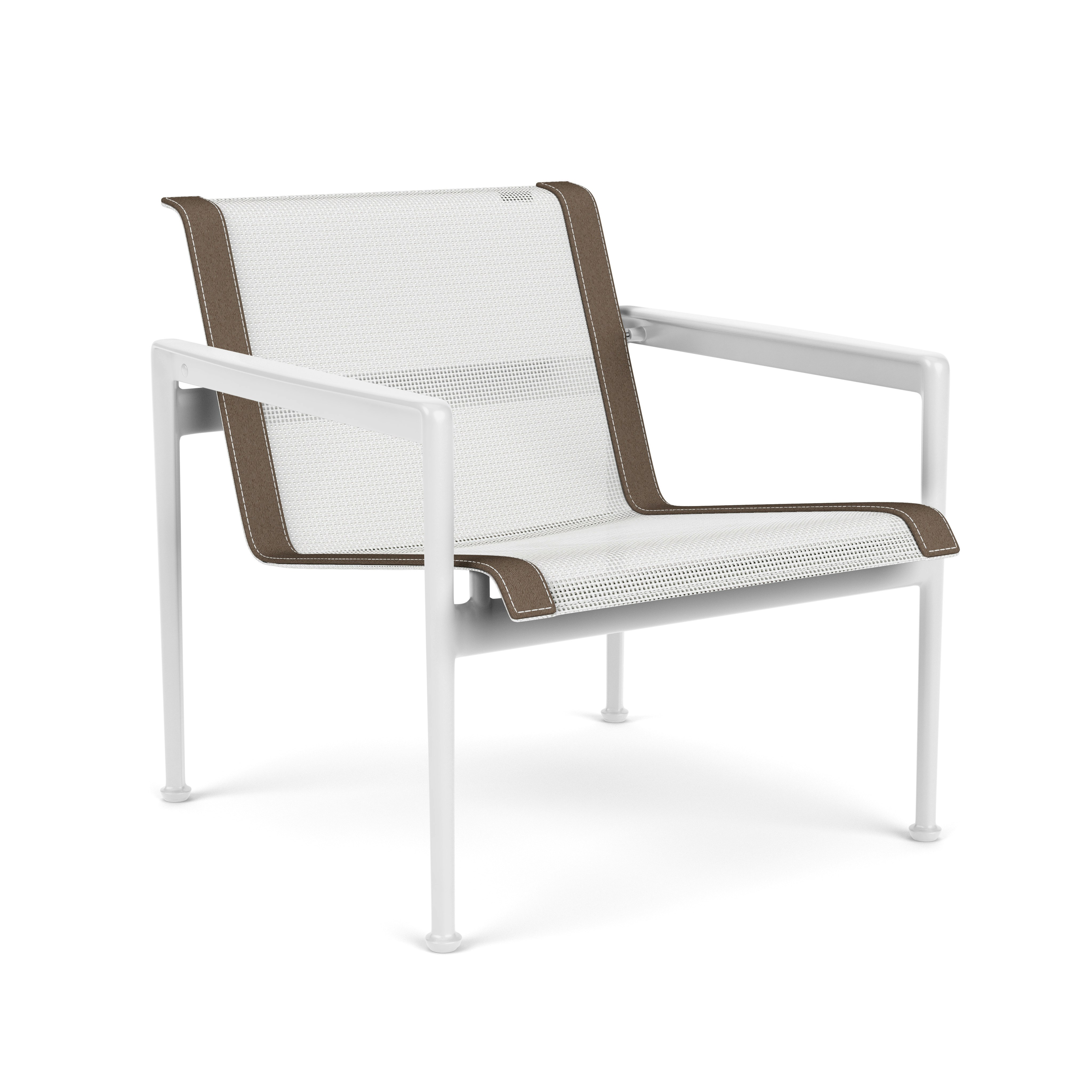 1966 Lounge Chair Arms - White, Brown, White