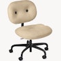 Morrison Hannah Task Chair - Without Arms,  Cato,  Ivory,  Black,  Soft Caster FSC Certified
