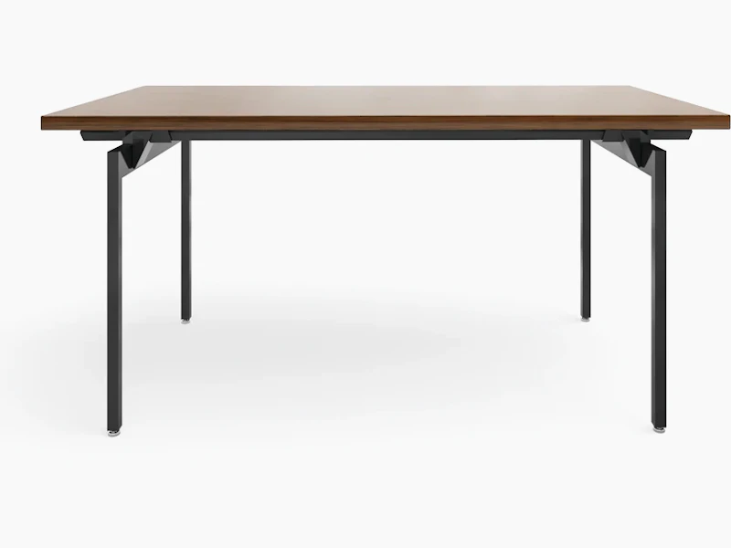 Antenna Desk - Light Walnut, Veneer, Jet Black