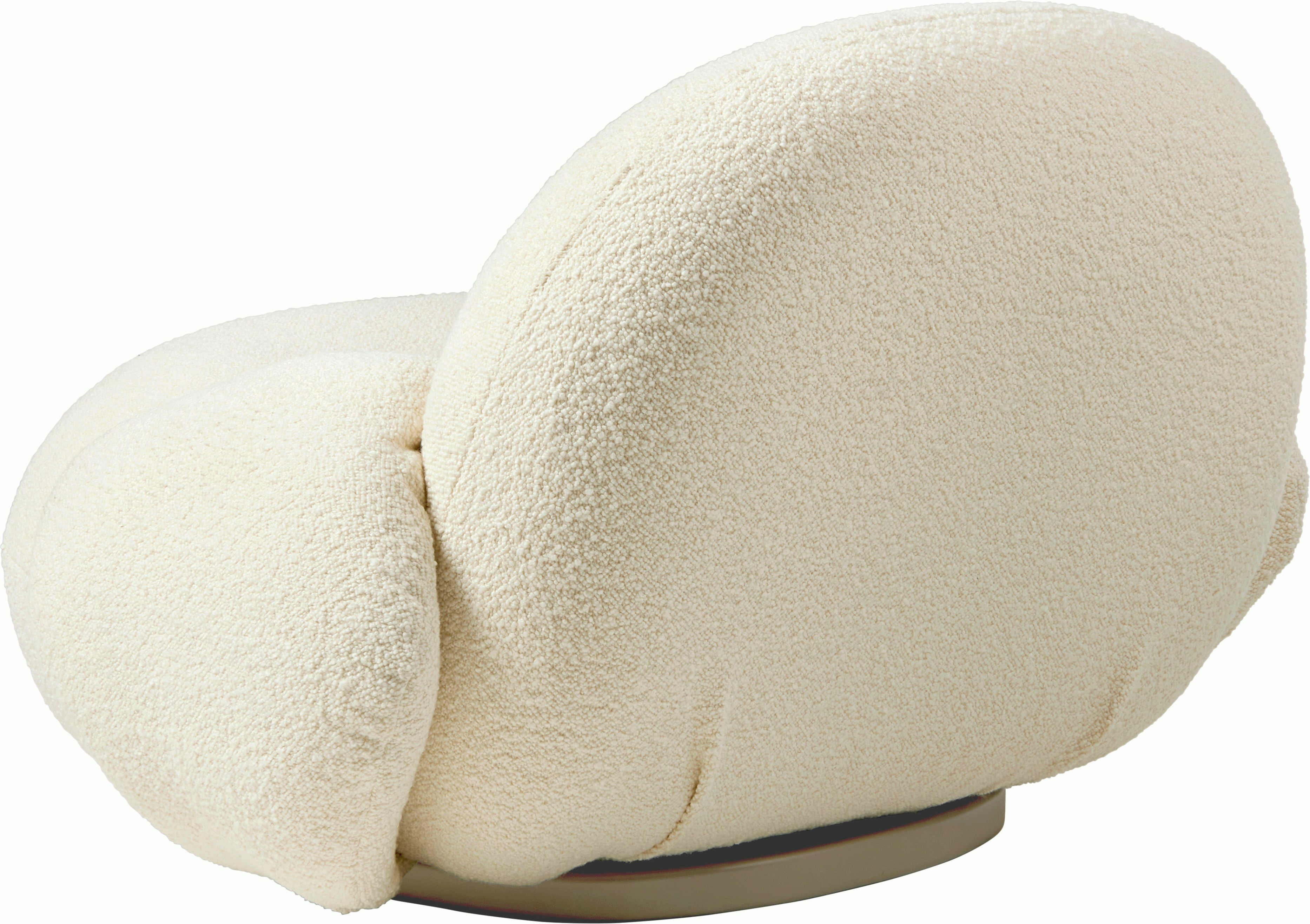 Pacha Arnchair in Karakorum Ivory with gold base angle