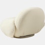 Pacha Arnchair in Karakorum Ivory with gold base angle