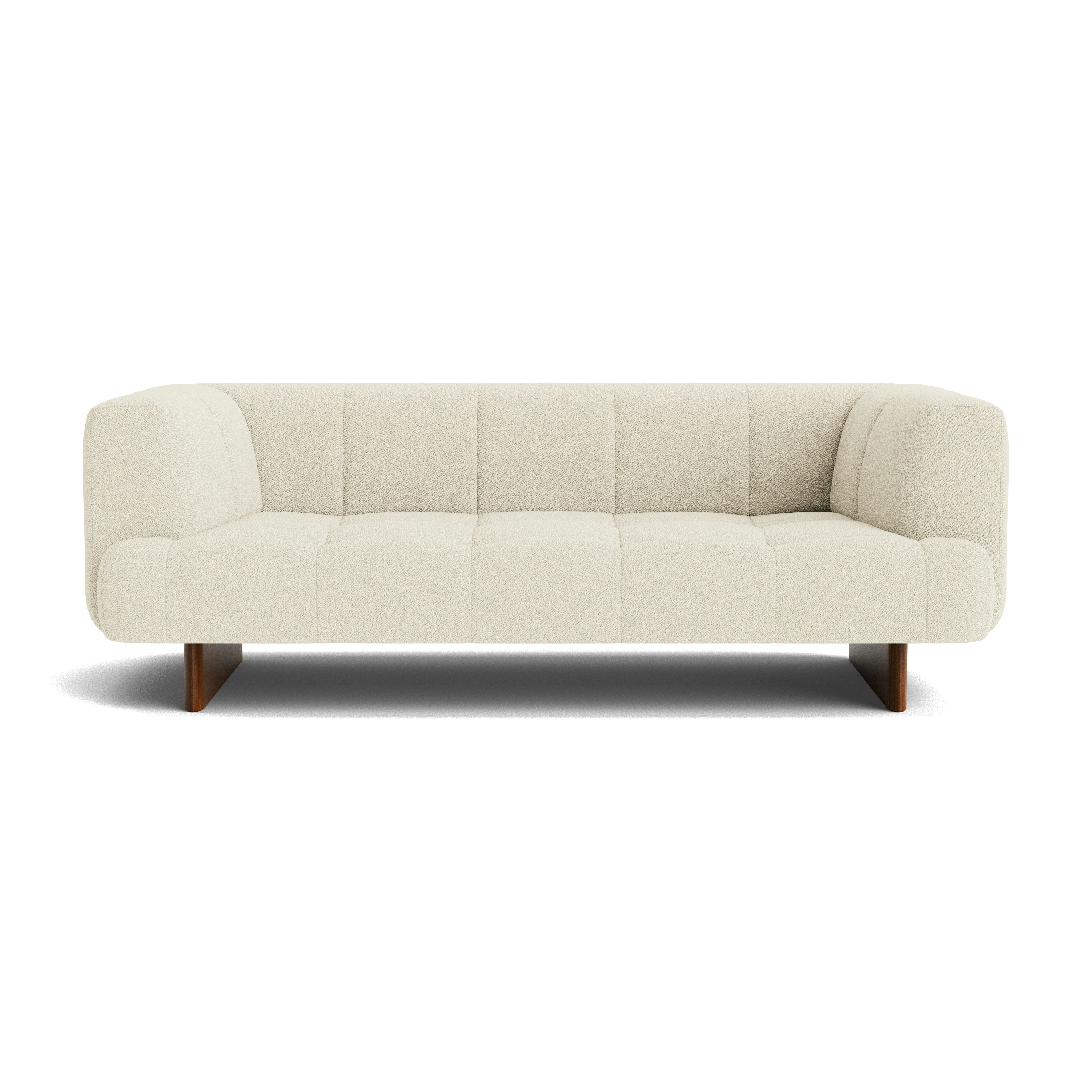 Quilton Lift Sofa - 2-Seat Sofa, Flamiber, Cream, Lacquered Walnut