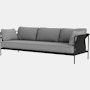 Can 3-Seat Sofa - Olavi by HAY, 03 Black / White Speckle, Black / Black
