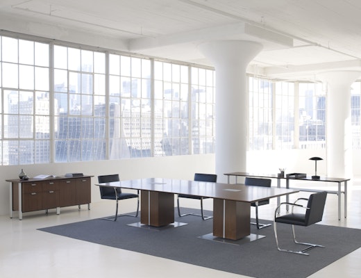 Propeller Conference Table with Square Drum Base, Propeller Conference Table with Square Drum Base,