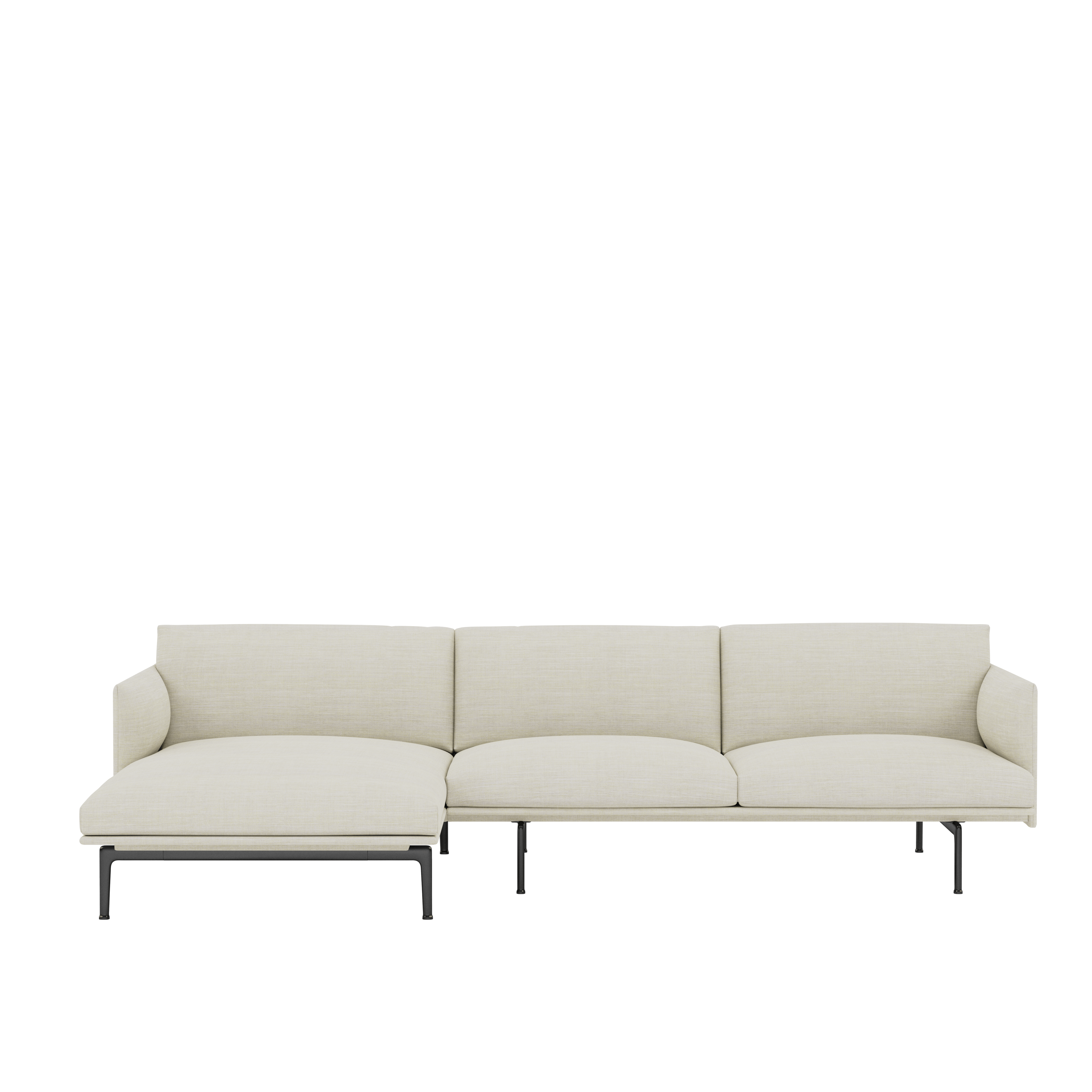 Outline Sectional Chaise - Left - Remix, 223 Cream