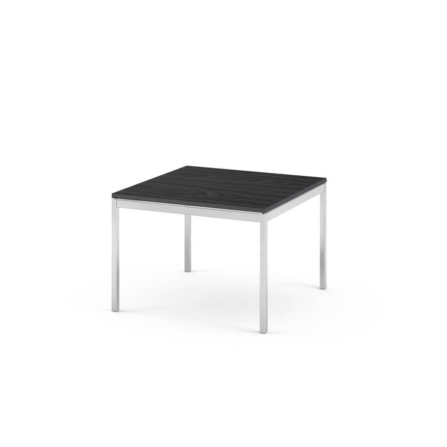 Florence Knoll Square Coffee Table - Standard, 23 x 23, Ebonized Walnut, Polished Chrome