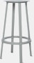 A sky grey Revolver Barstool viewed from an angle