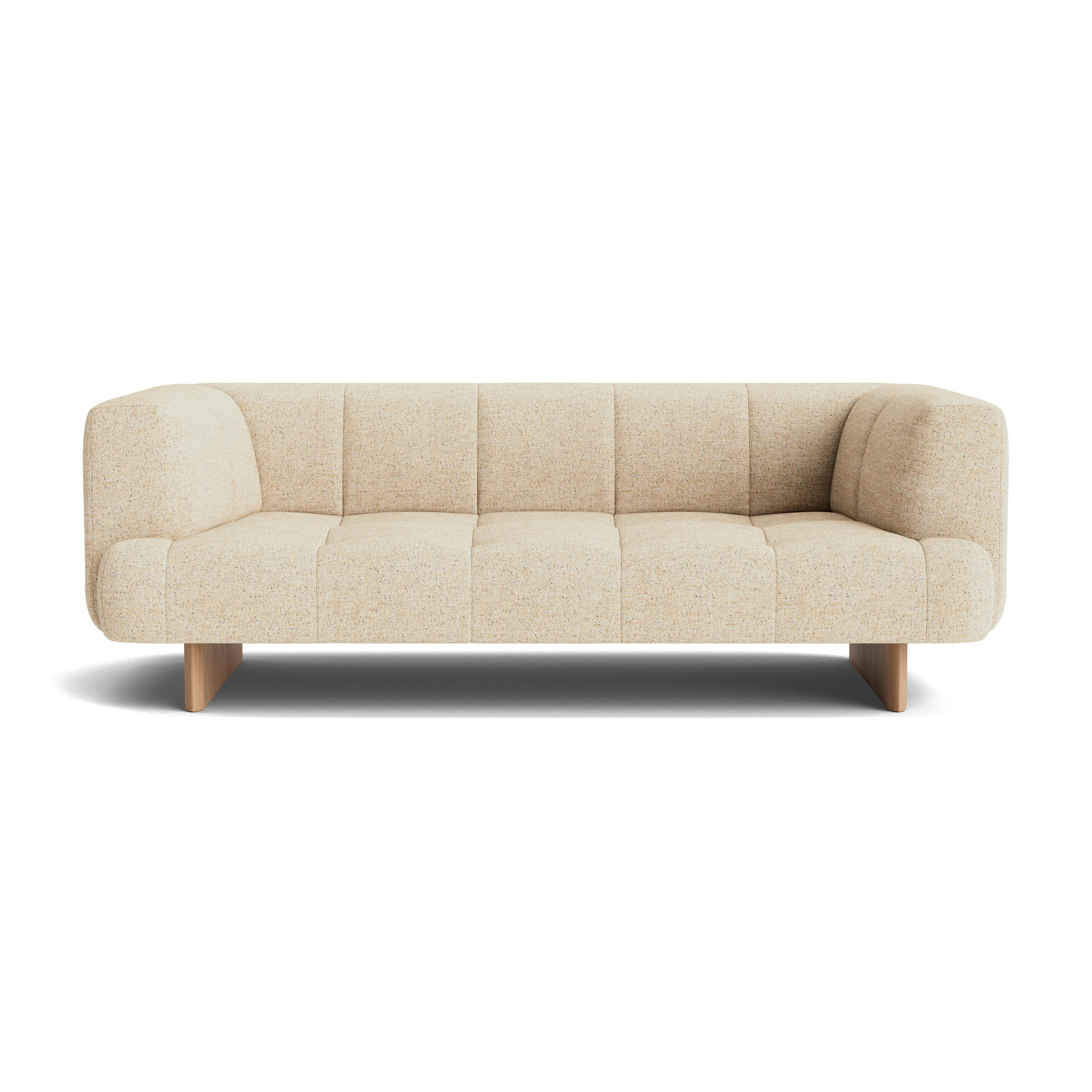 Quilton Lift Sofa - 2-Seat Sofa, Bolgheri, Natural, Lacquered Oak