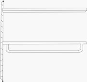 String Closet Shelving 43 High - 32" Wide Extension