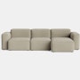 Mags SL Sectional with Narrow Chaise - Right, Pecora, Cream