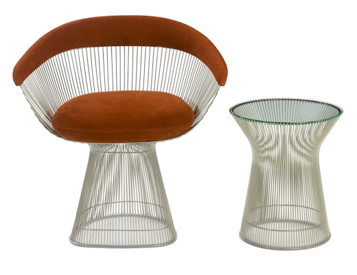 Platner Lounge Seating and Side Table Platner Lounge Seating and Side Table