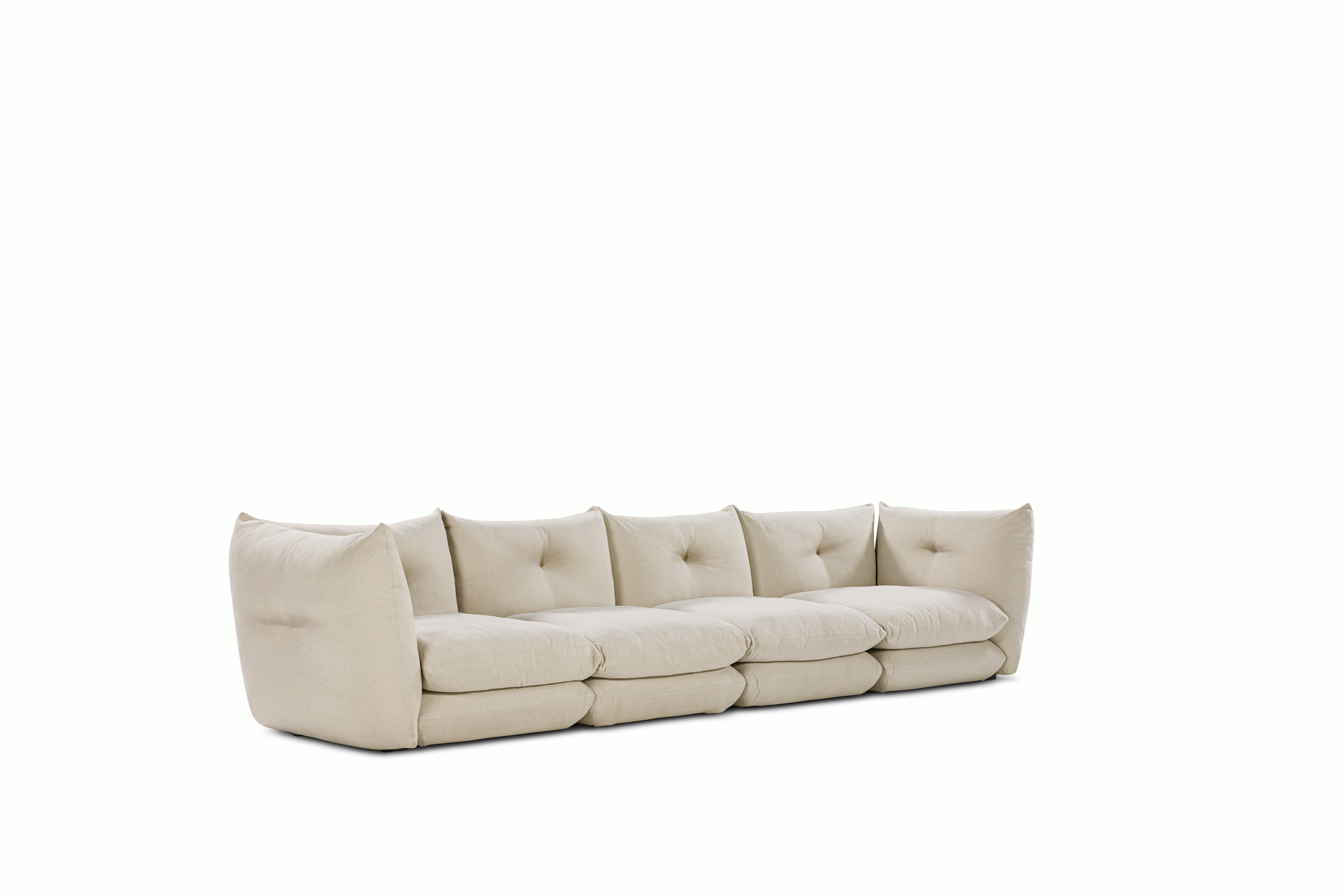 Pillo Sofa -  Four Seater Standard or Deep in Haven Ivory