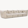 Pillo Sofa -  Four Seater Standard or Deep in Haven Ivory