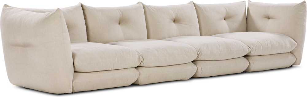 Pillo Sofa -  Four Seater Standard or Deep in Haven Ivory