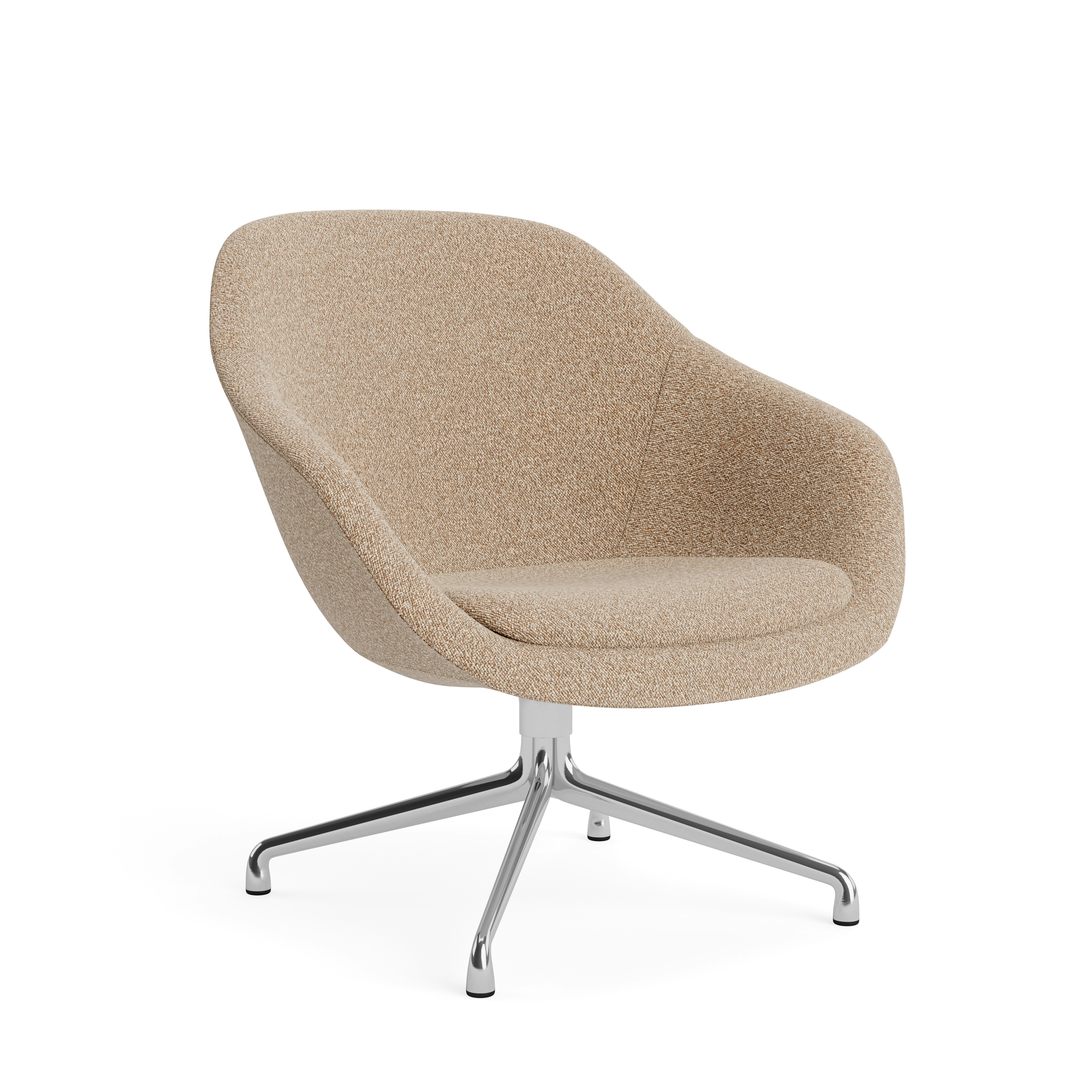 AAL 81 Swivel Chair, Low Back - Standard, Flamiber, J7 Carne, Polished Aluminum