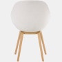 AAC 123 Soft Mono About A Chair Upholstered Armchair Wood Base