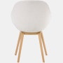 AAC 123 Soft Mono About A Chair Upholstered Armchair Wood Base