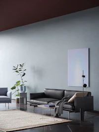 Outline Sofa;Airy Coffee Table;Pebble Rug;Post Floor Lamp;Halves Side Tale;Kink Case;Outline Chair