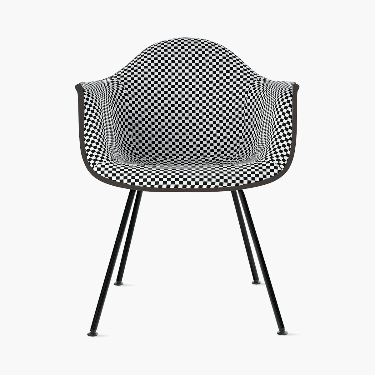 Eames Upholstered Molded Plastic Armchair Eames Upholstered Molded Plastic Armchair