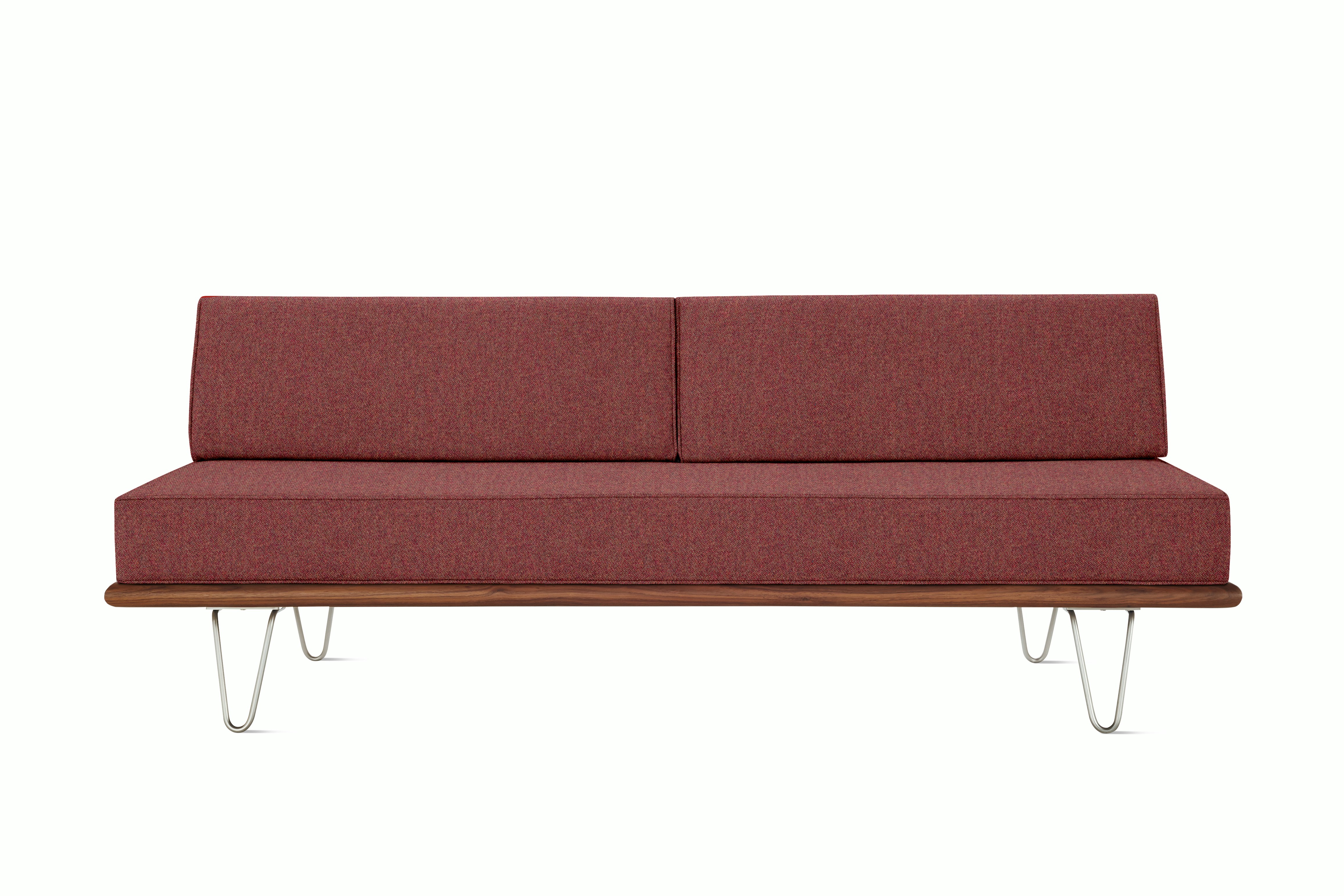 Nelson Daybed - Back Bolster,  Walnut,  Luce,  Coulis,  Hairpin