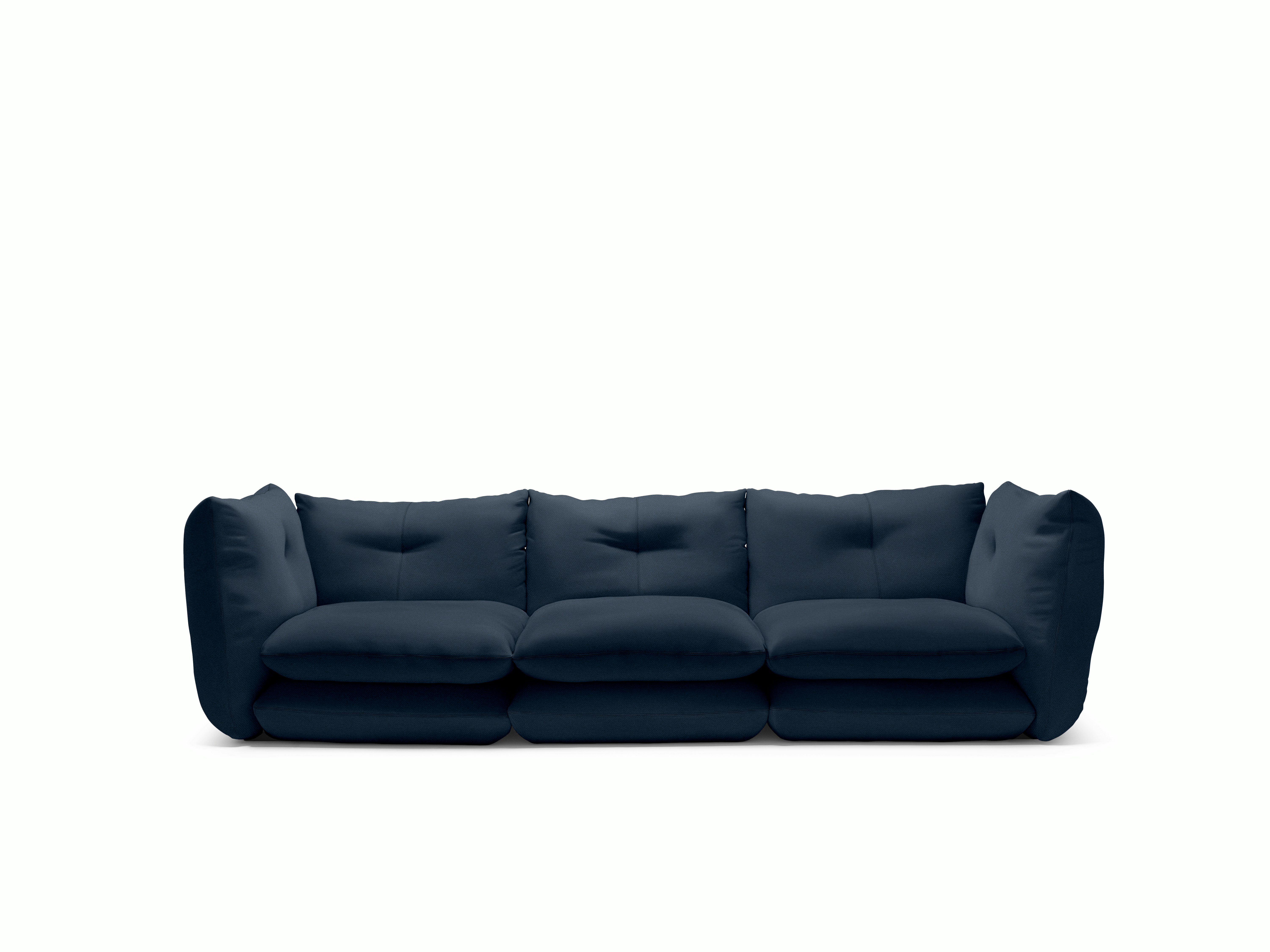 Pillo Sofa -  Three Seater, Standard, Utopia, Atlantic