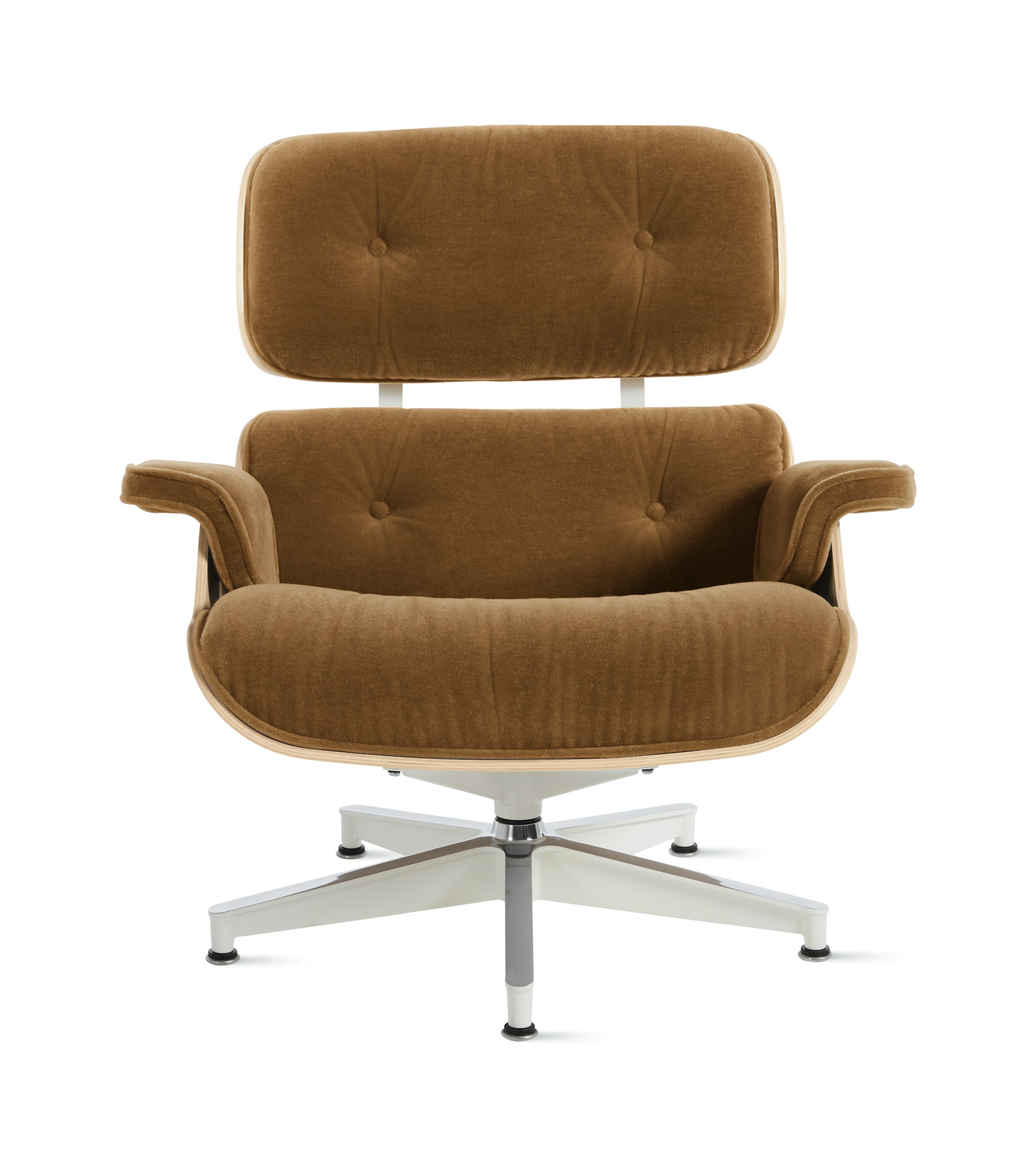 Eames Lounge Chair - White Ash,  Mohair Supreme,  Penny