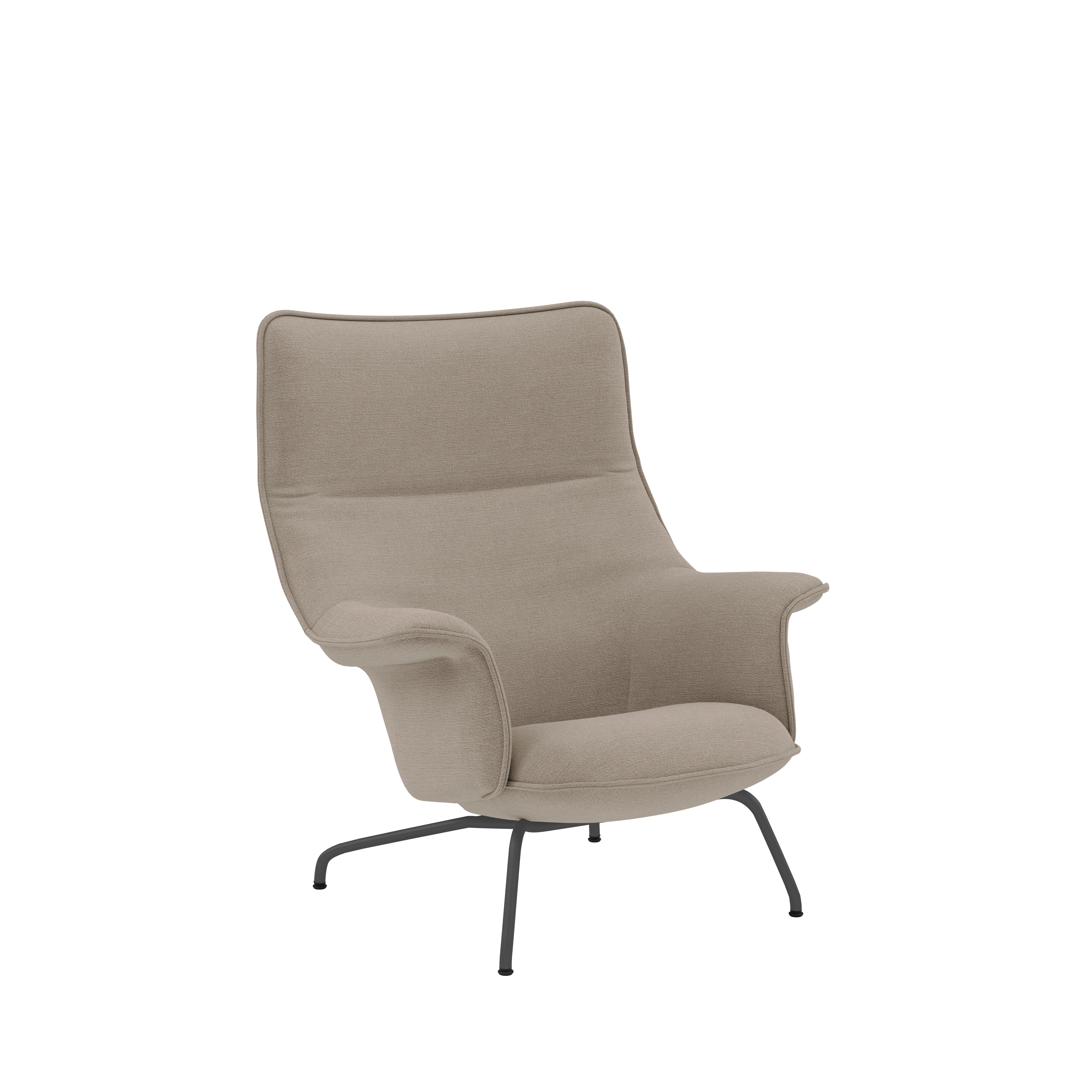 Doze Lounge Chair- Ocean 32 Oatmeal,  Anthracite Black Legs