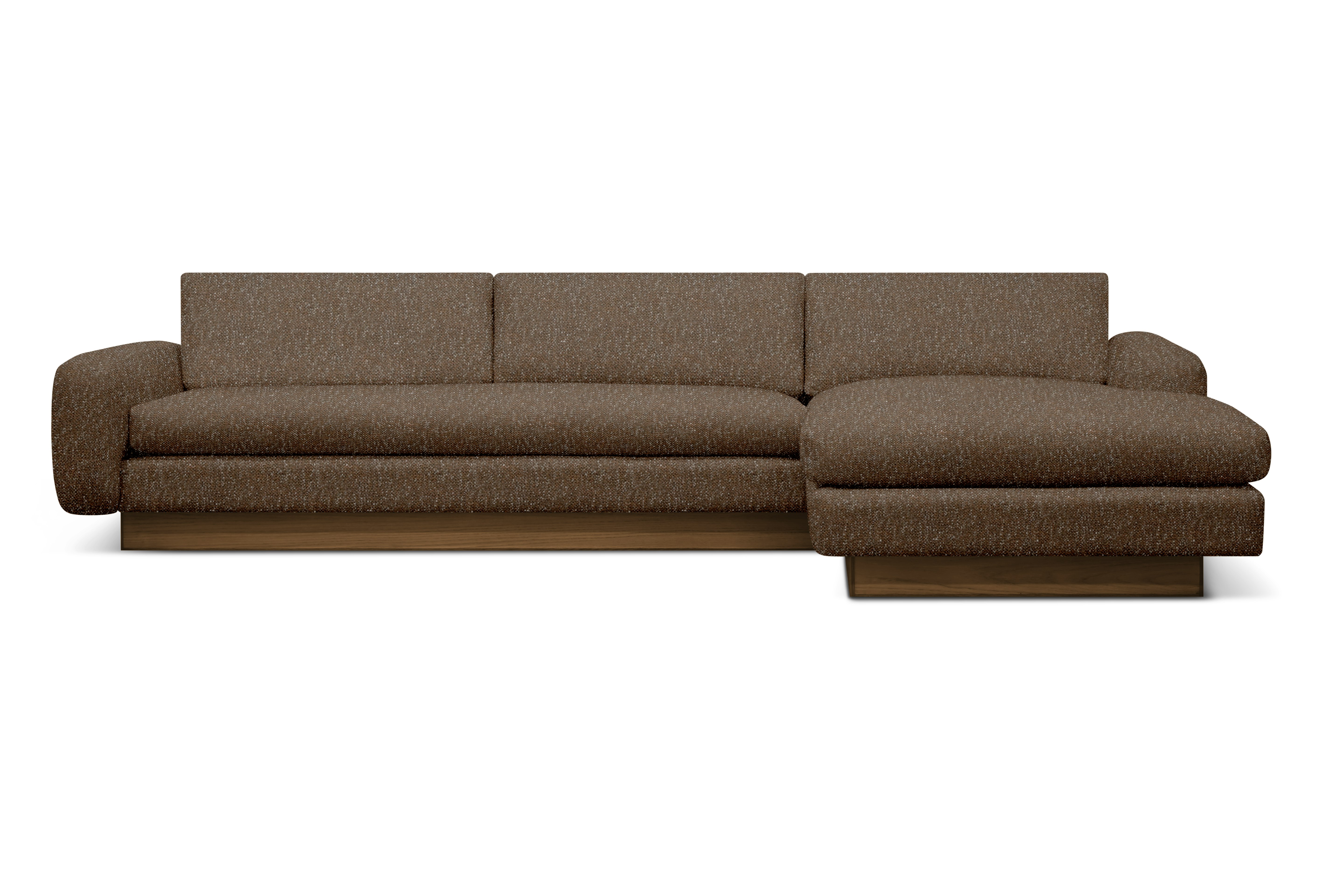 Mesa Sectional with Chaise - Right,  Novato,  Chocolate,  Walnut