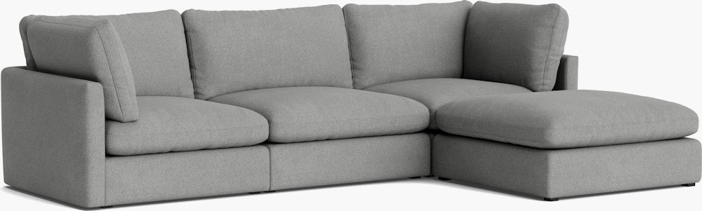 Hackney Lounge Compact Sectional - Pecora, Grey