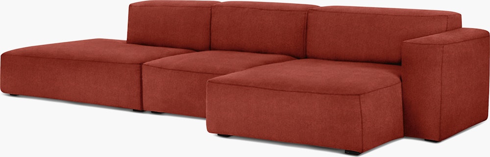 Mags Soft LOW Wide Sectional Chaise - Right- Flamiber