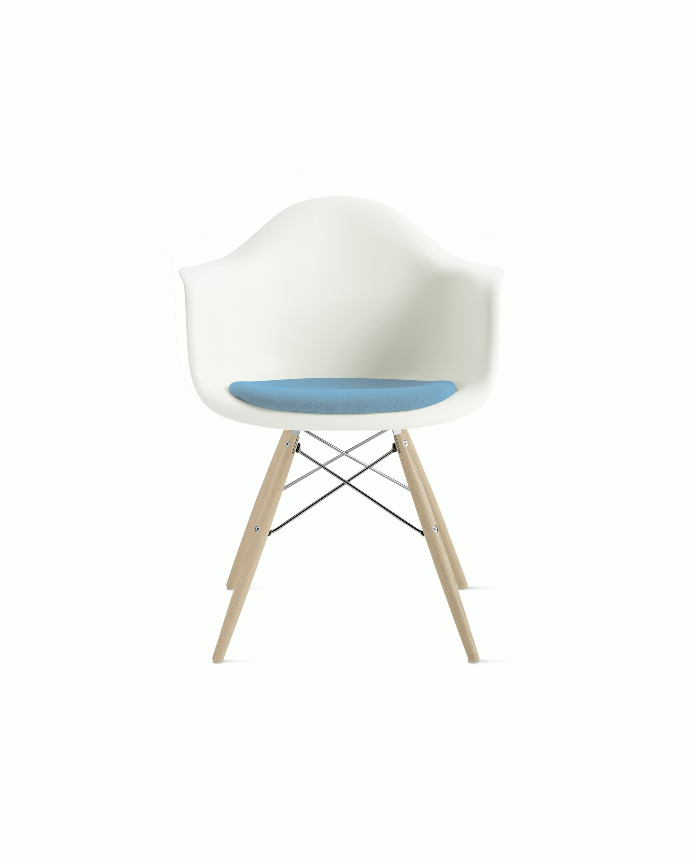 Eames Molded Plastic Armchair with Seat Pad