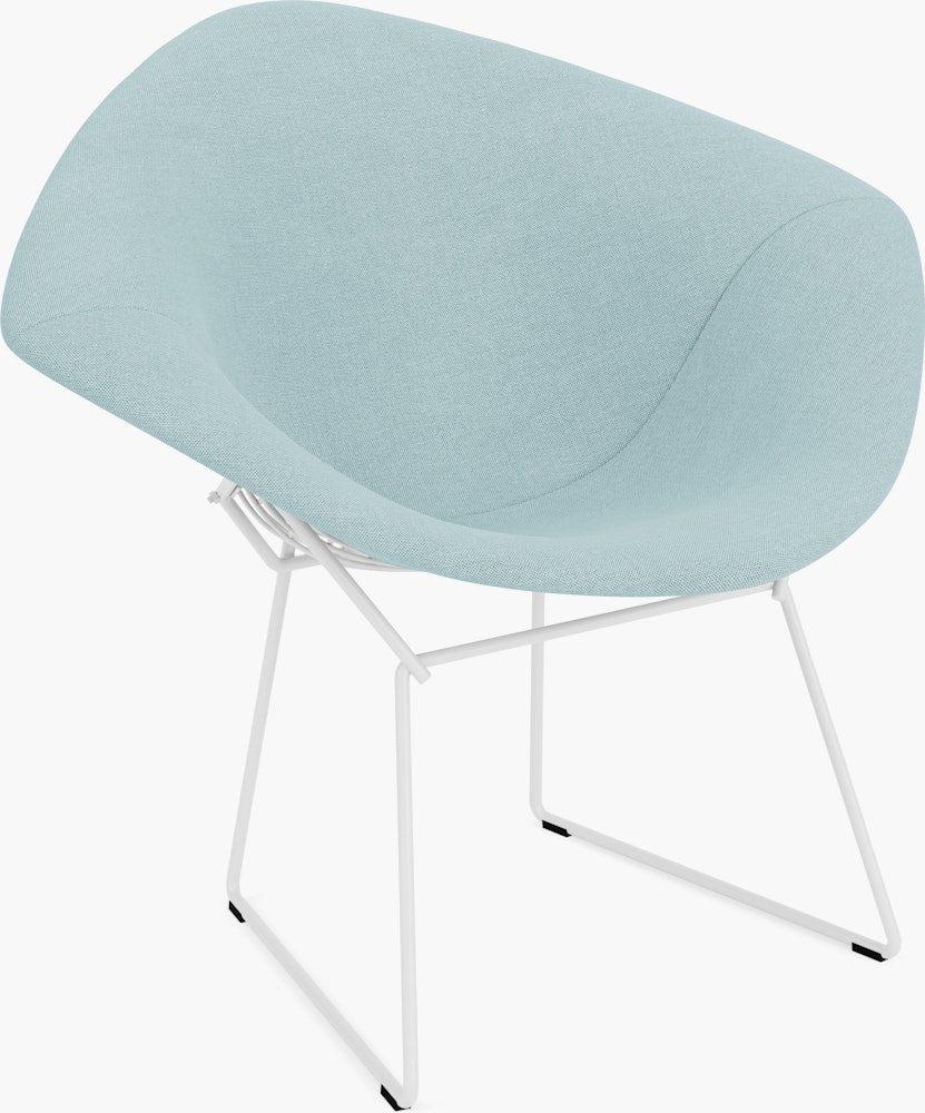 Bertoia Diamond Chair, White, Full Cover, Crossroad, Cabana