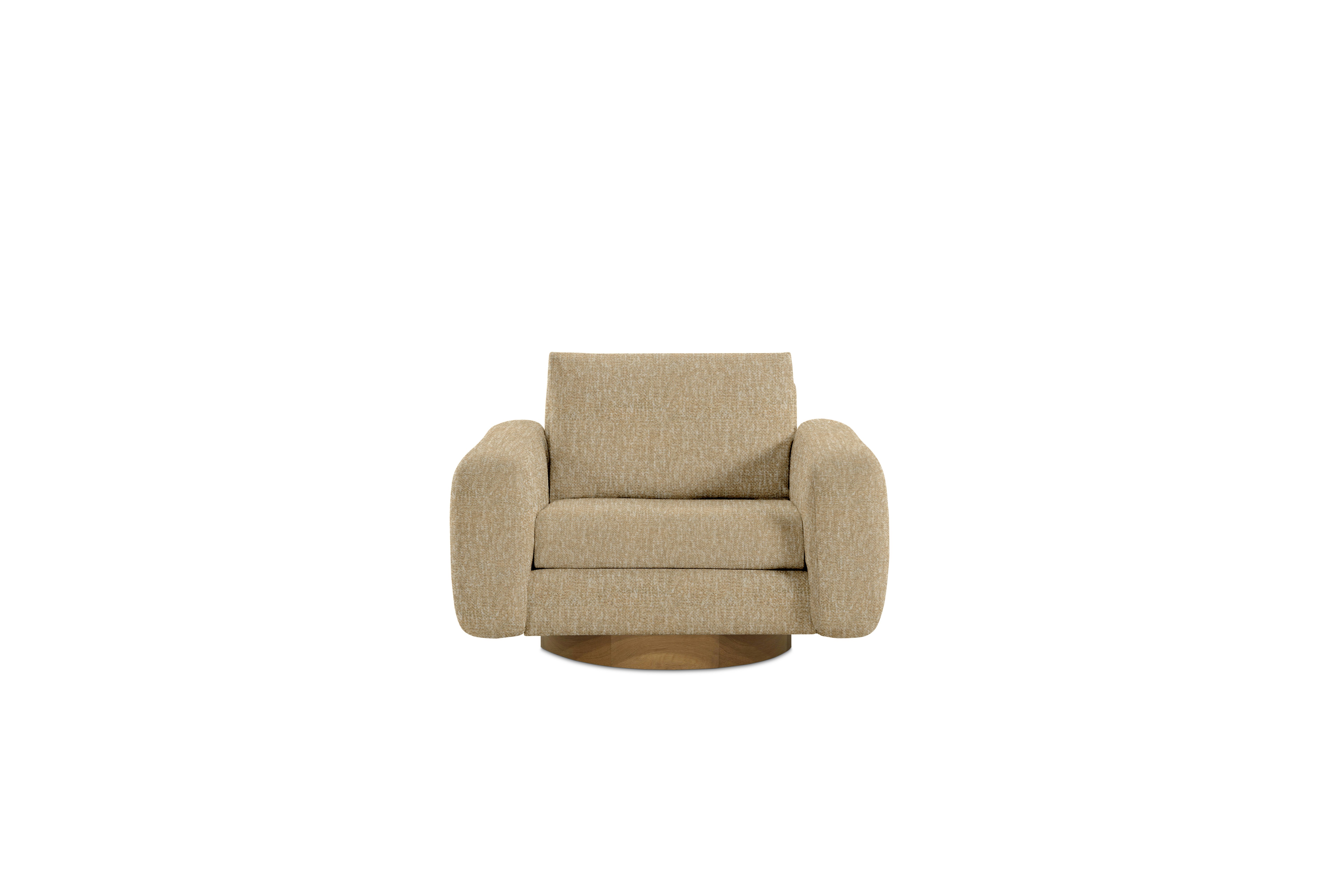 Mesa Lounge Swivel Chair - Novato,  Honey,  Walnut