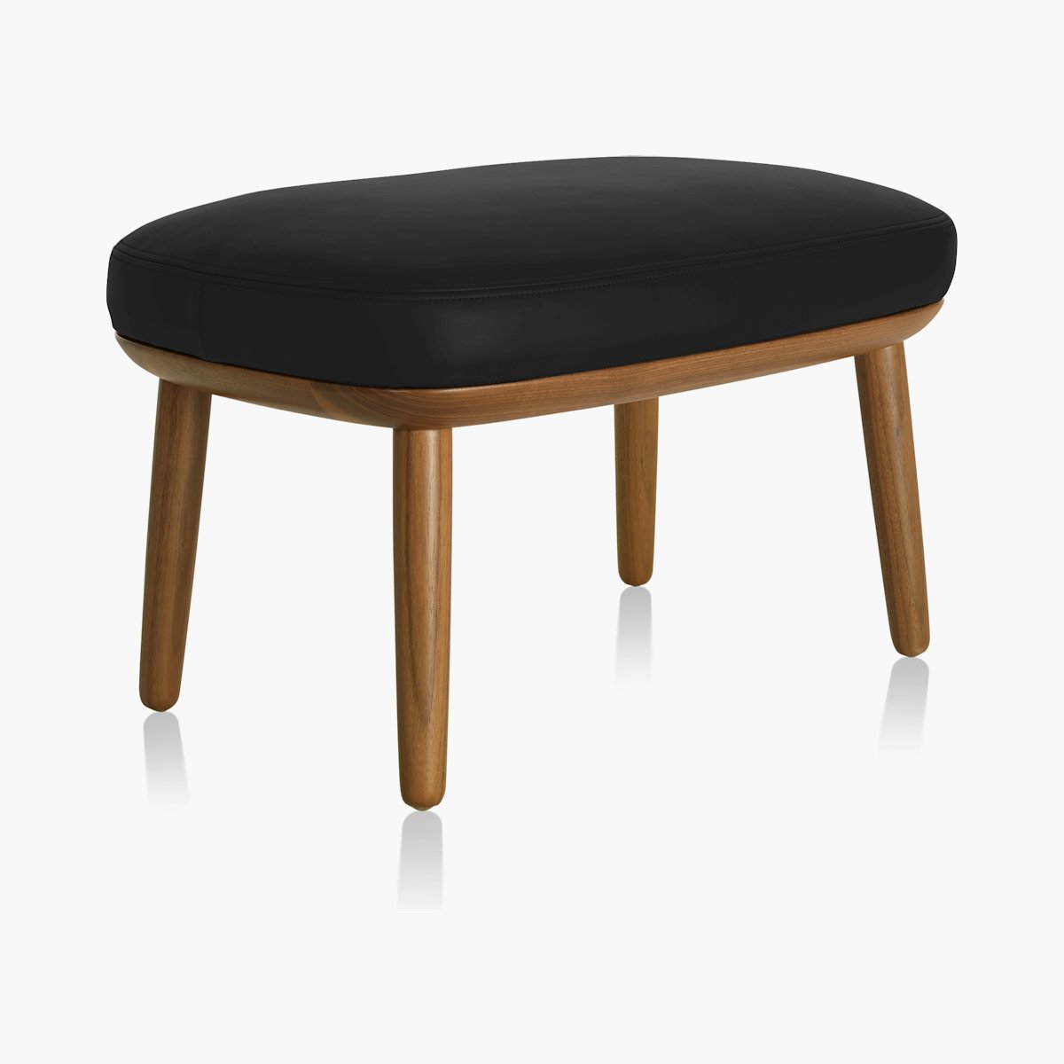 Crosshatch Ottoman Crosshatch Ottoman, Leather