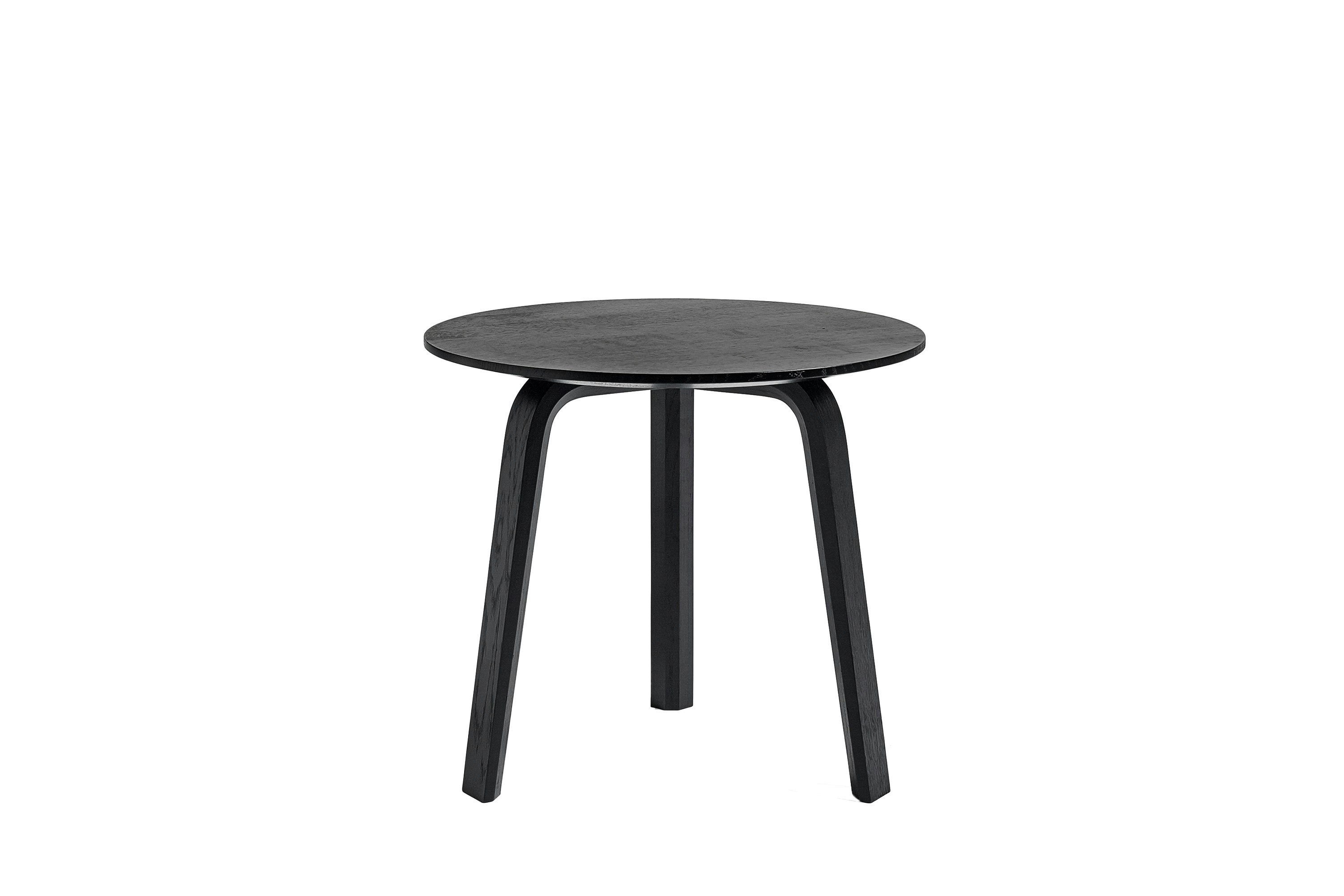 Black Bella Side Table, viewed from the front.