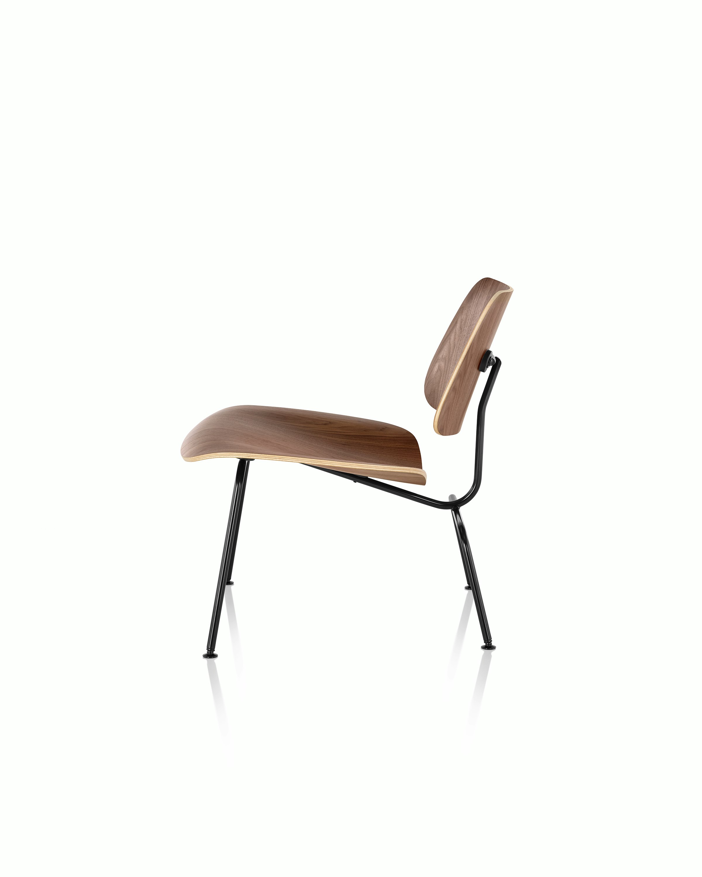 Eames Molded Plywood Lounge Chair Metal Base (LCM), Upholstered