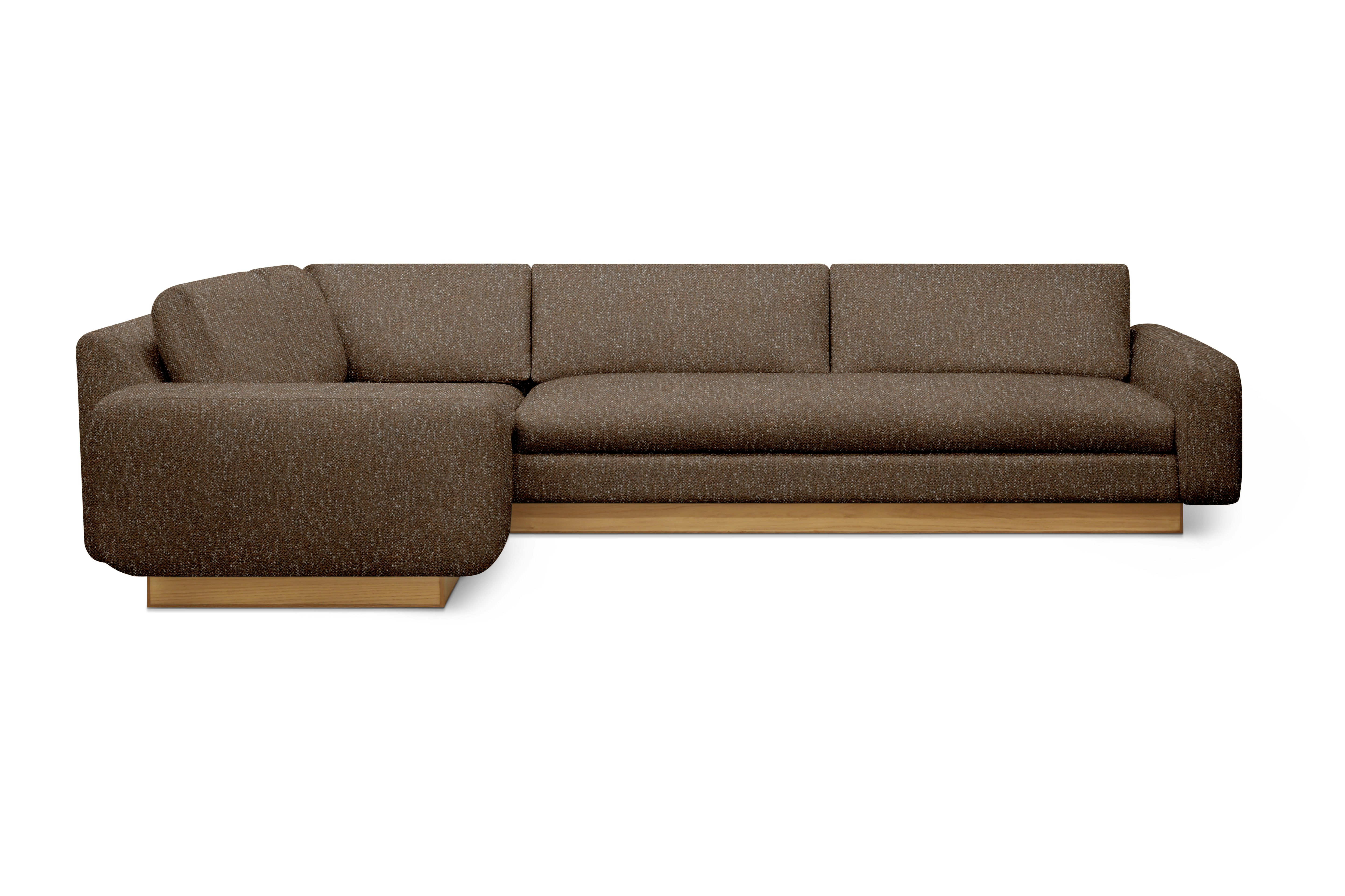 Mesa Corner Sectional - Left,  Novato,  Chocolate,  Oak