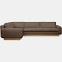 Mesa Corner Sectional - Left,  Novato,  Chocolate,  Oak