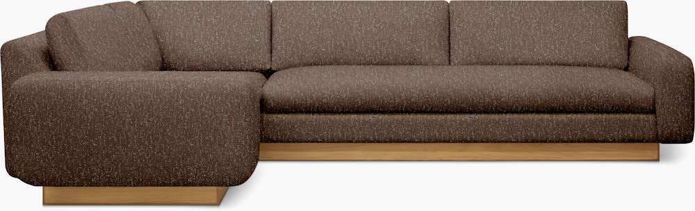 Mesa Corner Sectional - Left,  Novato,  Chocolate,  Oak