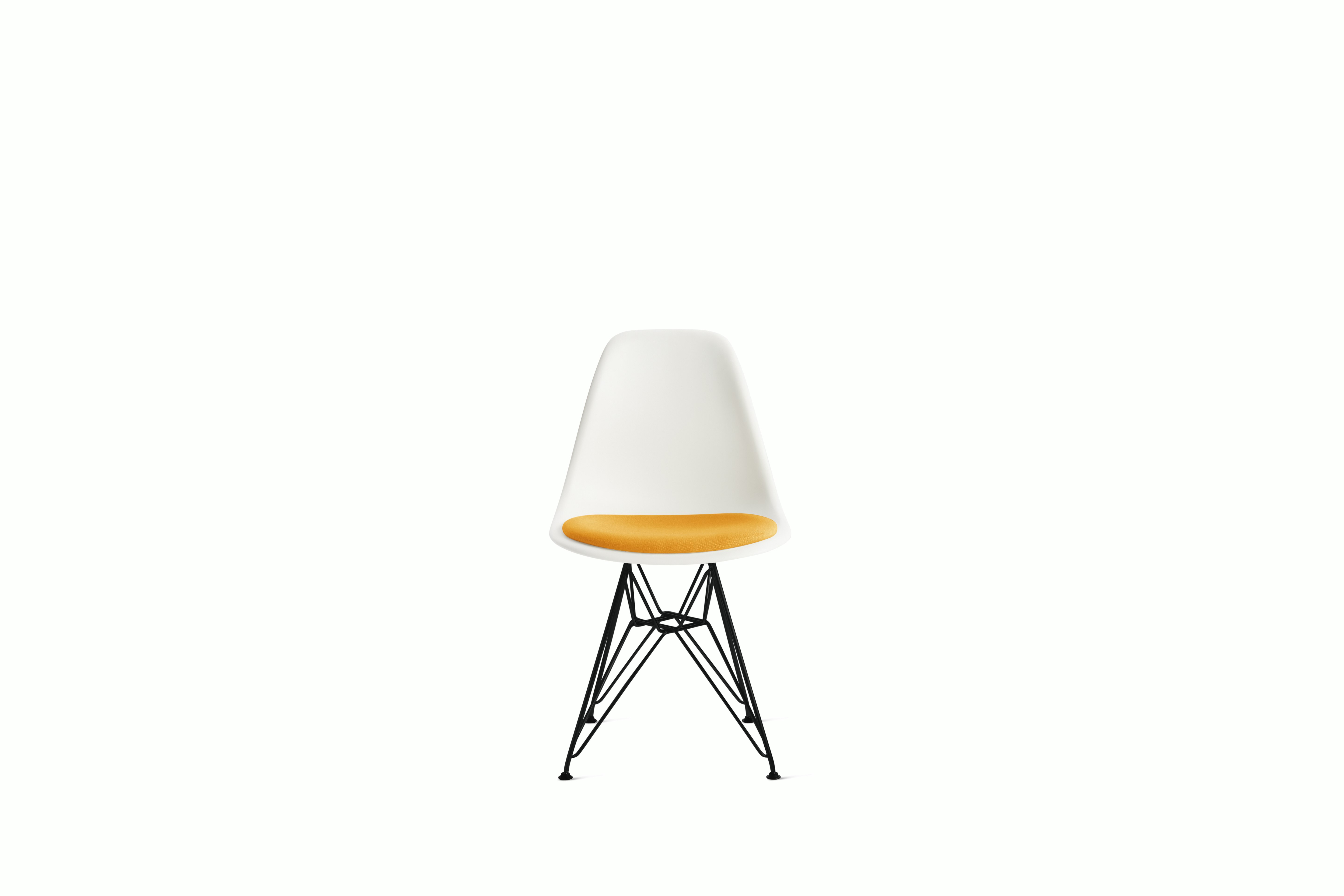 Eames Molded Plastic Side Chair with Seat Pad (DWR)