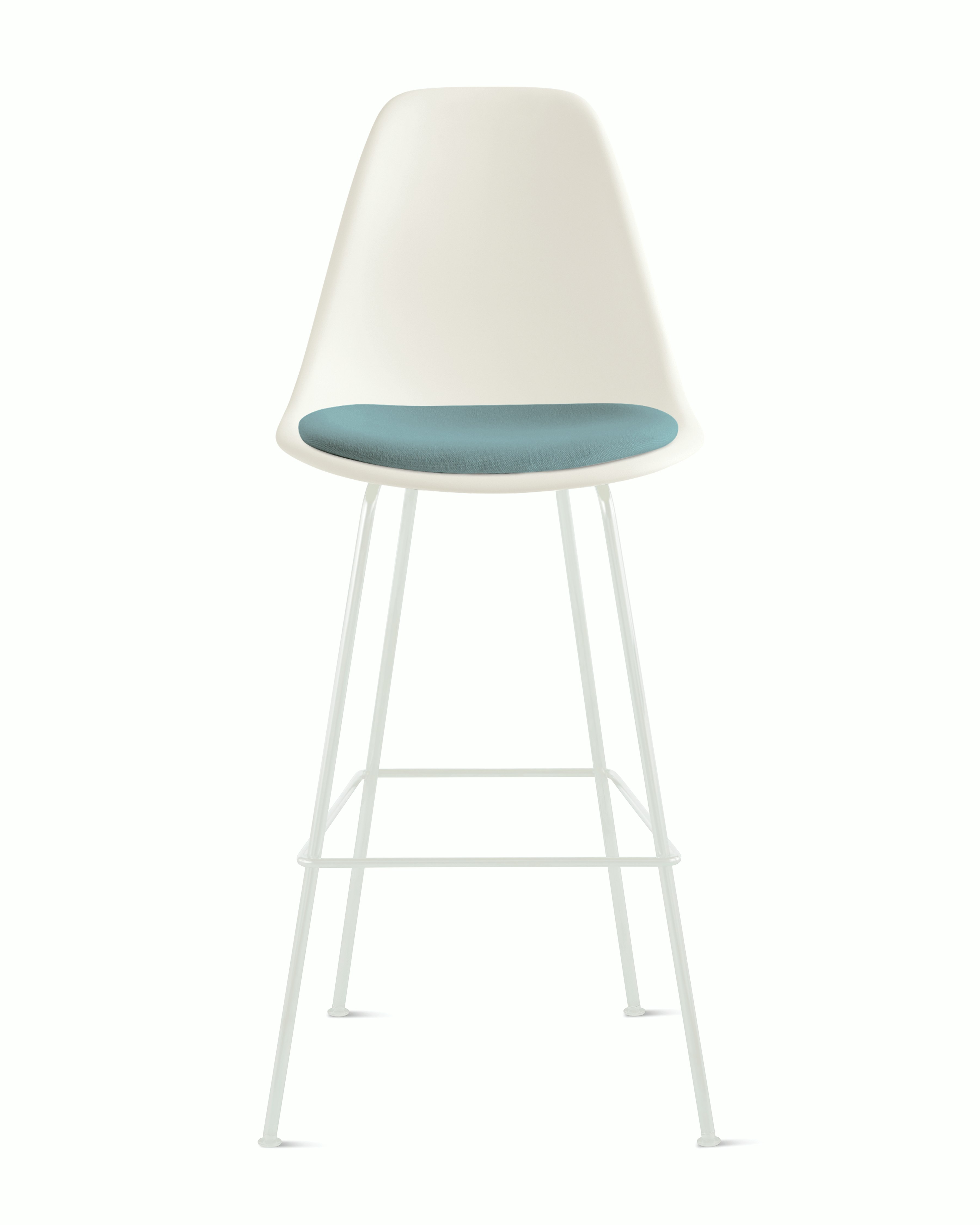 Eames Molded Plastic Stool with Seat Pad