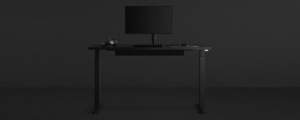 Herman Miller gaming desk, chair, and headset