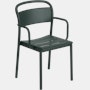 Linear Steel Chair - Armchair,  Dark Green