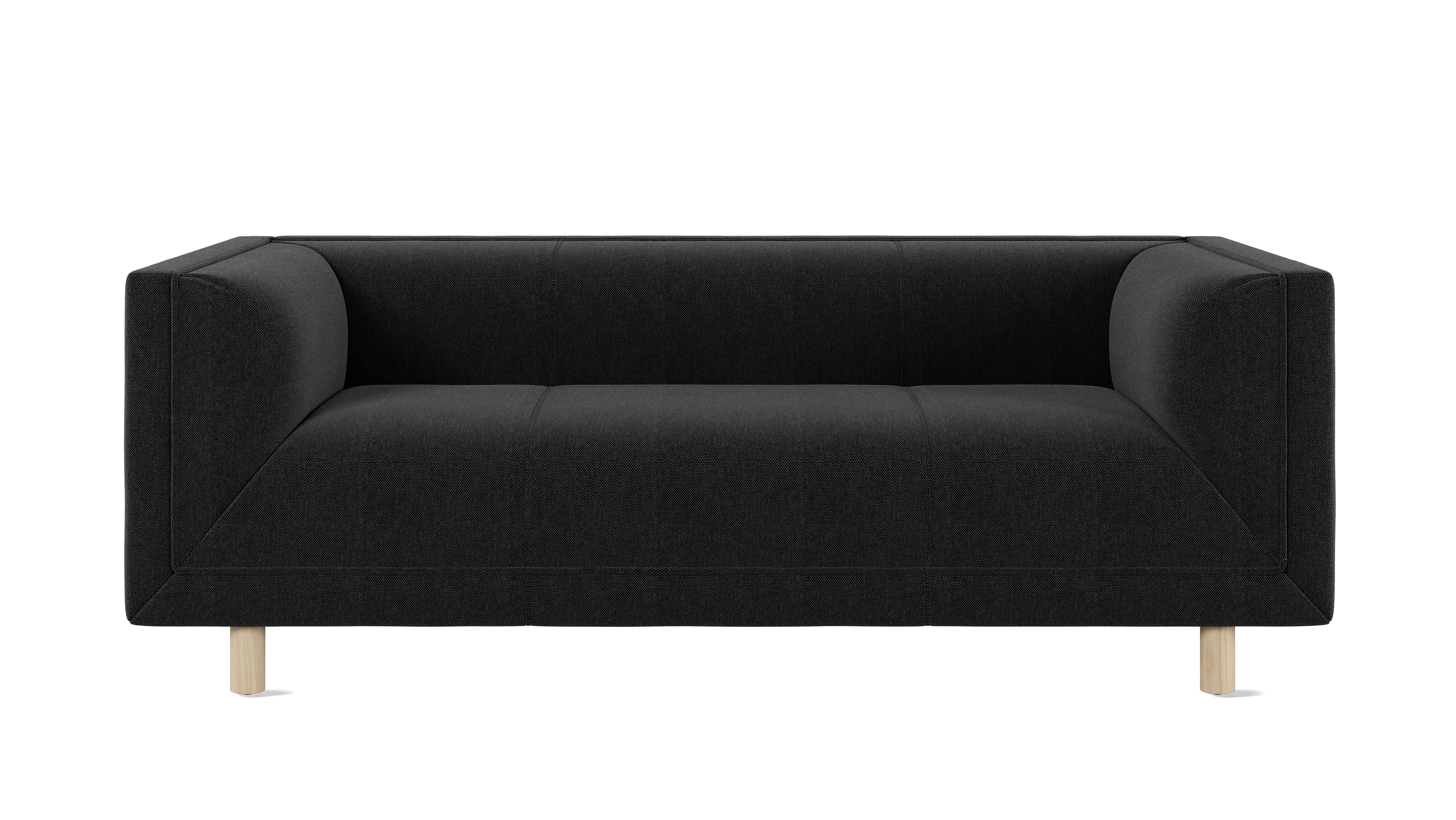 Rolled Arm Sofa 72,  Mode Talus,  White Ash