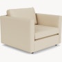 Pfister Armchair - Volo Leather, Parchment