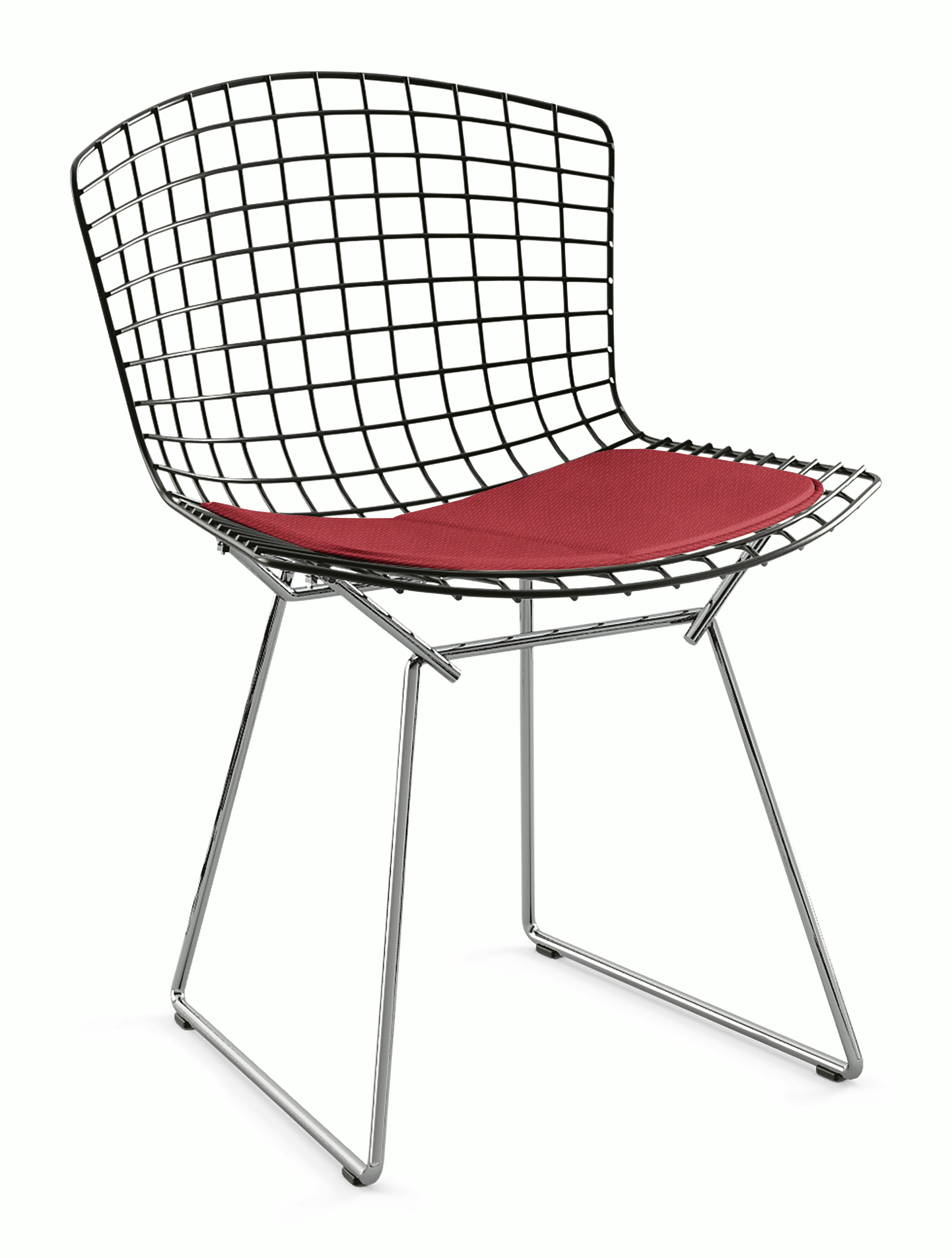 Bertoia Two-Tone Side Chair with Seat Pad