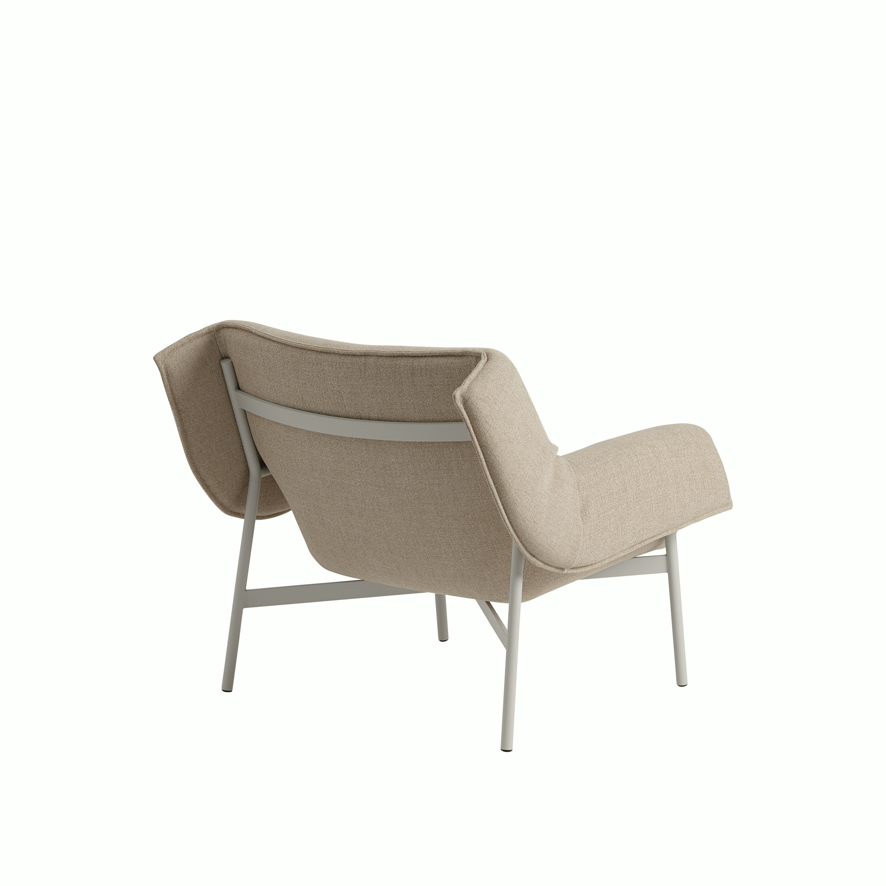 Wrap lounge chair grey ecriture 240 angle 2 Muuto hi res